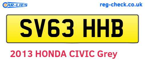 SV63HHB are the vehicle registration plates.