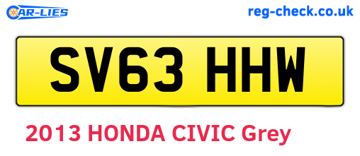 SV63HHW are the vehicle registration plates.