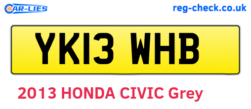 YK13WHB are the vehicle registration plates.
