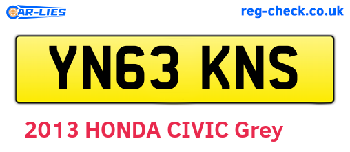 YN63KNS are the vehicle registration plates.