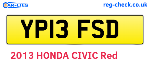 YP13FSD are the vehicle registration plates.