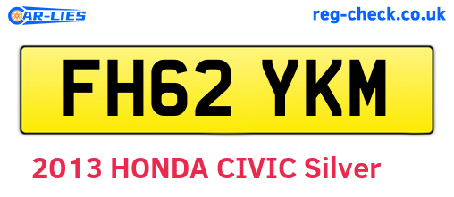 FH62YKM are the vehicle registration plates.