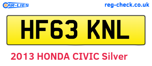 HF63KNL are the vehicle registration plates.