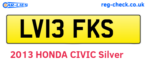 LV13FKS are the vehicle registration plates.