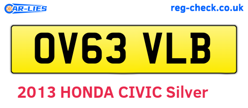 OV63VLB are the vehicle registration plates.