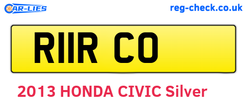 R11RCO are the vehicle registration plates.