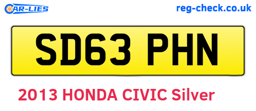 SD63PHN are the vehicle registration plates.