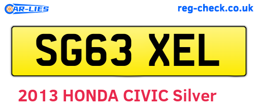 SG63XEL are the vehicle registration plates.