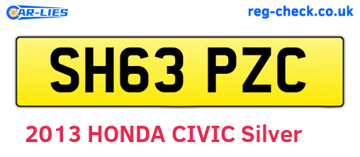 SH63PZC are the vehicle registration plates.