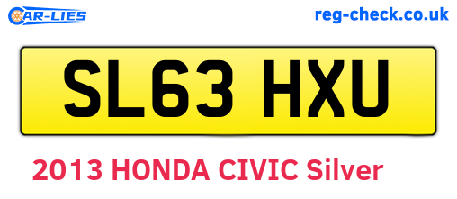 SL63HXU are the vehicle registration plates.