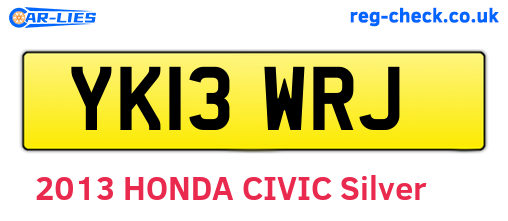 YK13WRJ are the vehicle registration plates.