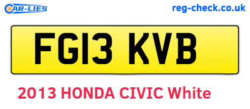 FG13KVB are the vehicle registration plates.