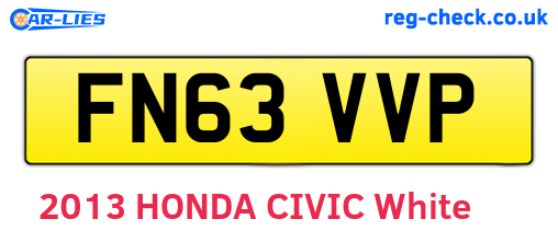 FN63VVP are the vehicle registration plates.