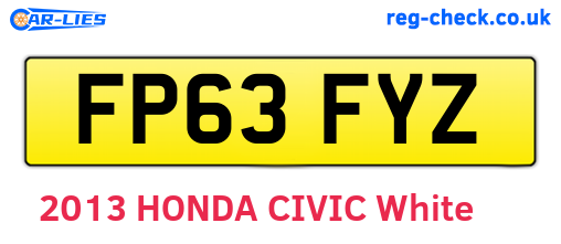 FP63FYZ are the vehicle registration plates.