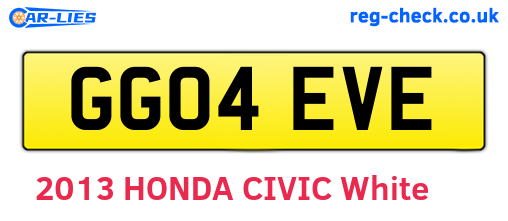 GG04EVE are the vehicle registration plates.