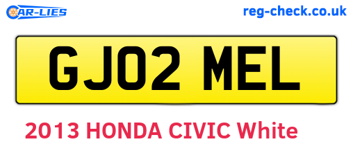 GJ02MEL are the vehicle registration plates.