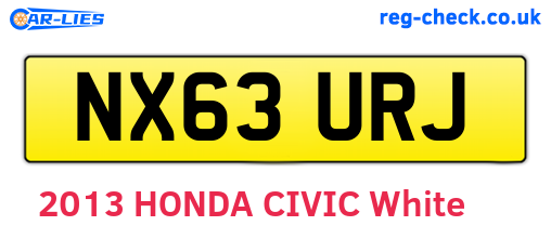 NX63URJ are the vehicle registration plates.