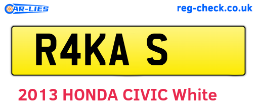R4KAS are the vehicle registration plates.