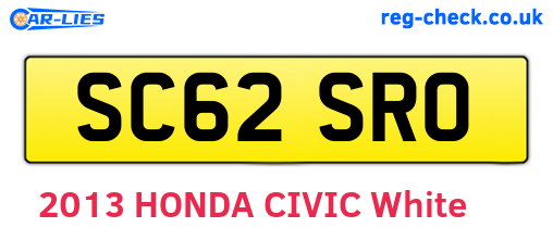 SC62SRO are the vehicle registration plates.