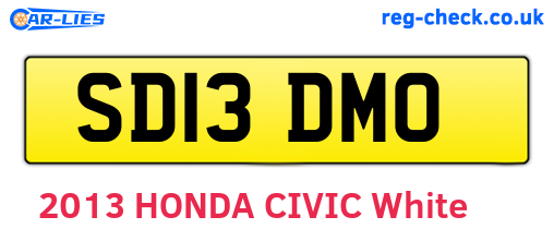 SD13DMO are the vehicle registration plates.