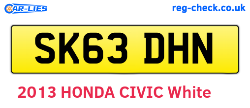 SK63DHN are the vehicle registration plates.