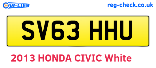 SV63HHU are the vehicle registration plates.