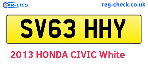 SV63HHY are the vehicle registration plates.