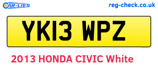 YK13WPZ are the vehicle registration plates.
