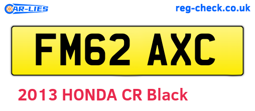 FM62AXC are the vehicle registration plates.