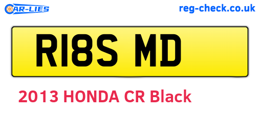 R18SMD are the vehicle registration plates.