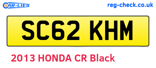 SC62KHM are the vehicle registration plates.