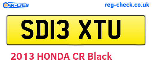 SD13XTU are the vehicle registration plates.