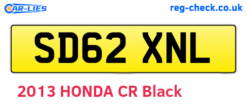 SD62XNL are the vehicle registration plates.