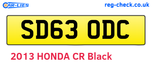 SD63ODC are the vehicle registration plates.