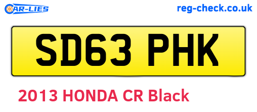 SD63PHK are the vehicle registration plates.