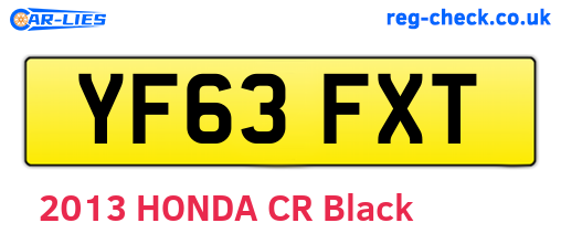 YF63FXT are the vehicle registration plates.