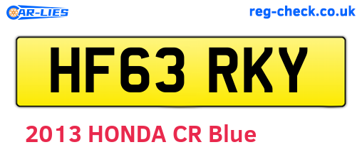 HF63RKY are the vehicle registration plates.