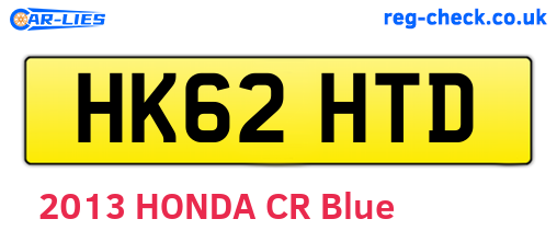 HK62HTD are the vehicle registration plates.