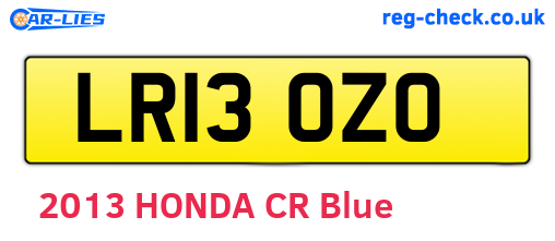 LR13OZO are the vehicle registration plates.