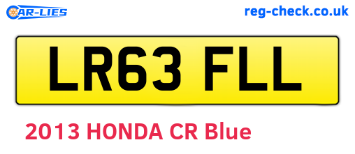 LR63FLL are the vehicle registration plates.