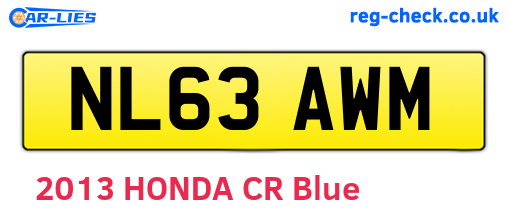 NL63AWM are the vehicle registration plates.