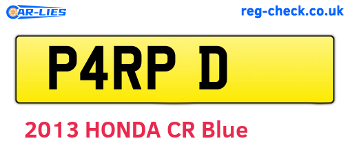 P4RPD are the vehicle registration plates.