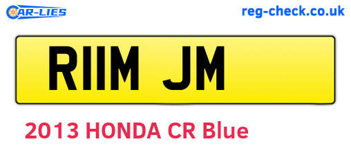 R11MJM are the vehicle registration plates.