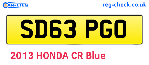 SD63PGO are the vehicle registration plates.