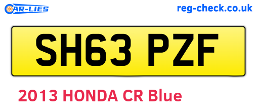 SH63PZF are the vehicle registration plates.