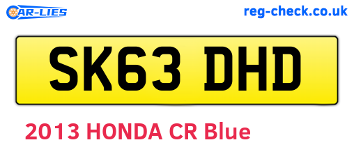 SK63DHD are the vehicle registration plates.