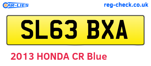 SL63BXA are the vehicle registration plates.