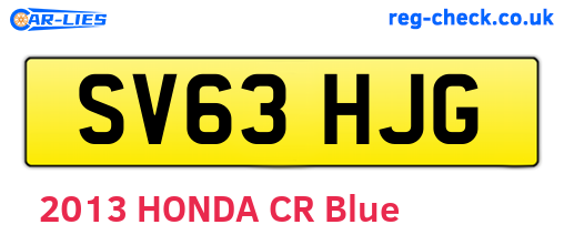 SV63HJG are the vehicle registration plates.