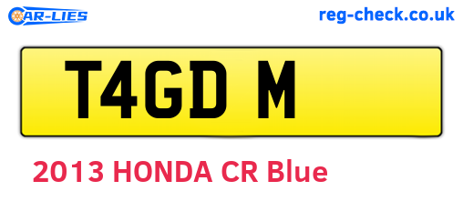 T4GDM are the vehicle registration plates.