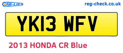 YK13WFV are the vehicle registration plates.